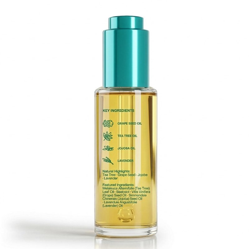 BASE LABORATORIES Ingrown Hair Treatment Oil - Soothing After Shave Solution for Bikini, Legs & Face - Tea Tree & Jojoba, 1oz (30ml)