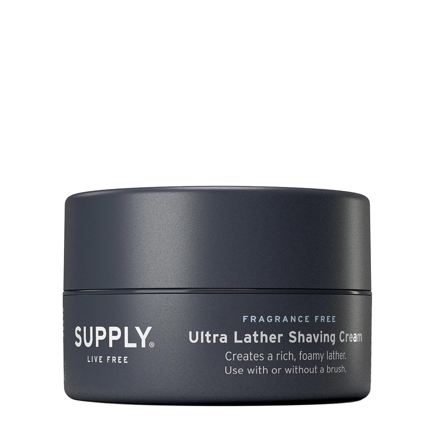 SUPPLY Ultra Lather Shaving Cream for Men – Rich Cushion for Smoother Shave – Helps Reduce Shave Irritation – Fragrance Free – 3.4 oz