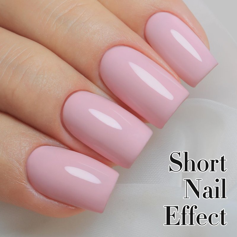 Double Rhythm 15ML Gel Nail Polish Pure Sheer Same Color Same Bottle Soak Off Gel Polish Art Manicure Salon DIY at Home for Women (Creamy Pink-A1389)