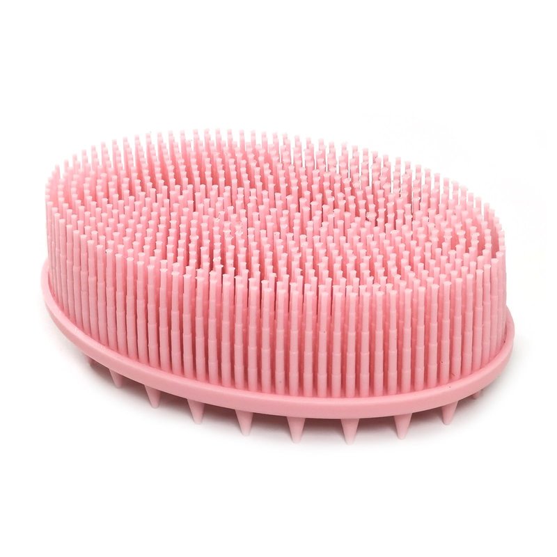 Premium Sensory Brush for Kids or Autism,Soft Silicone Body Scrubber,2 in 1 Sensory Room Occupational Therapy Sensory Brushes,Silicone Loofah,Pets Shower Brush Bath Brush Shampoo Brush(Spikes-Pink)