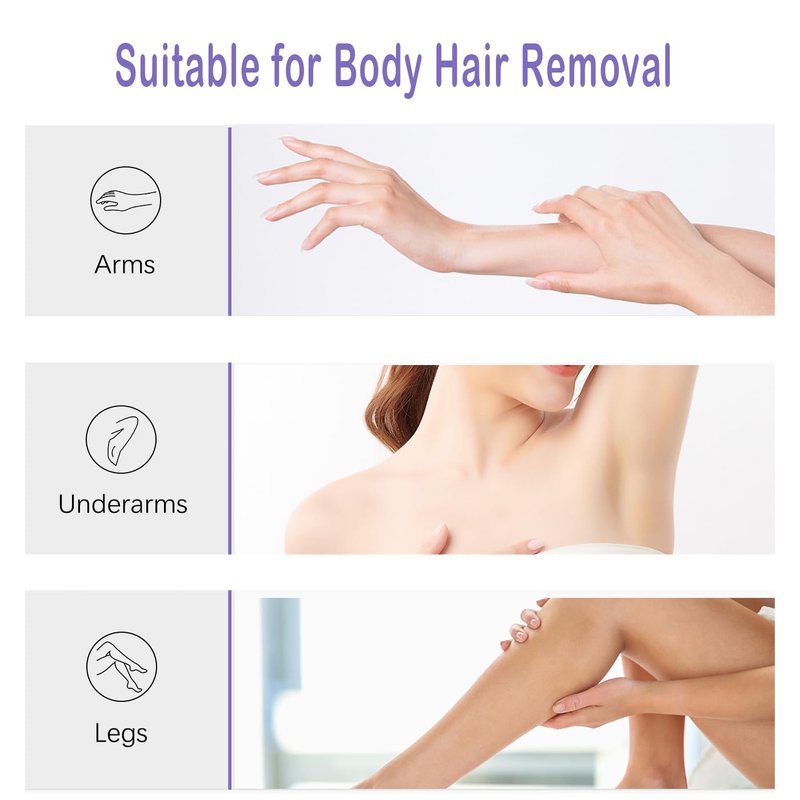 Body Hair Removal Cream - Painless Depilatory Cream for Legs, Arms, Underarms & Bikini Line | Gentle Formula