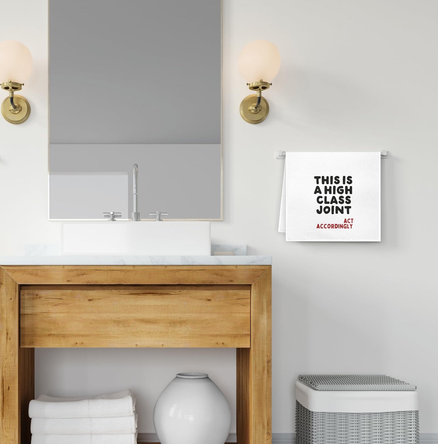 BNHJKFQZ Funny Kitchen Bathroom Towel 16x24 Inch,This is A High Class Joint Act Accordingly Hand Towel for Kitchen Bathroom,Funny Gifts Towels