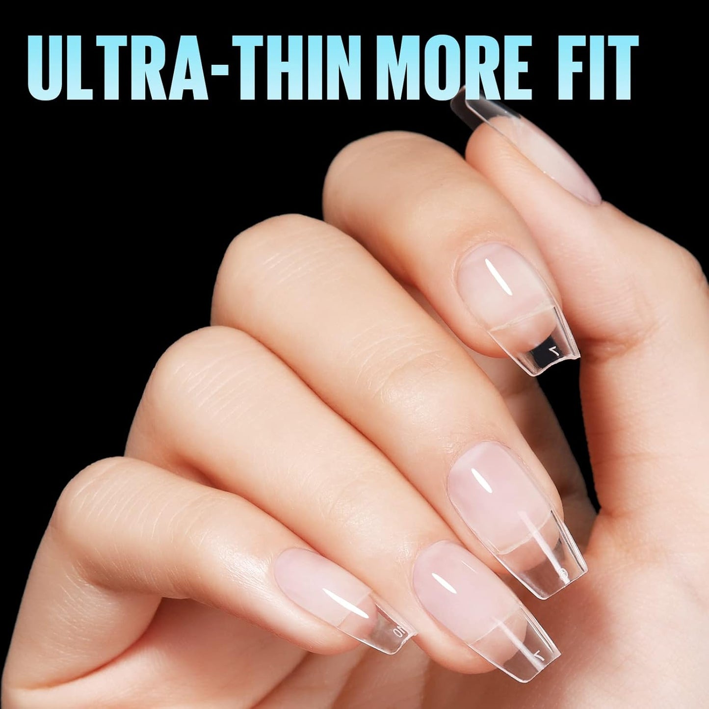 TOMICCA Medium Coffin Nail Tips - 360Pcs Half Matte Gel Nails Set | 15 Sizes for DIY Nail Art