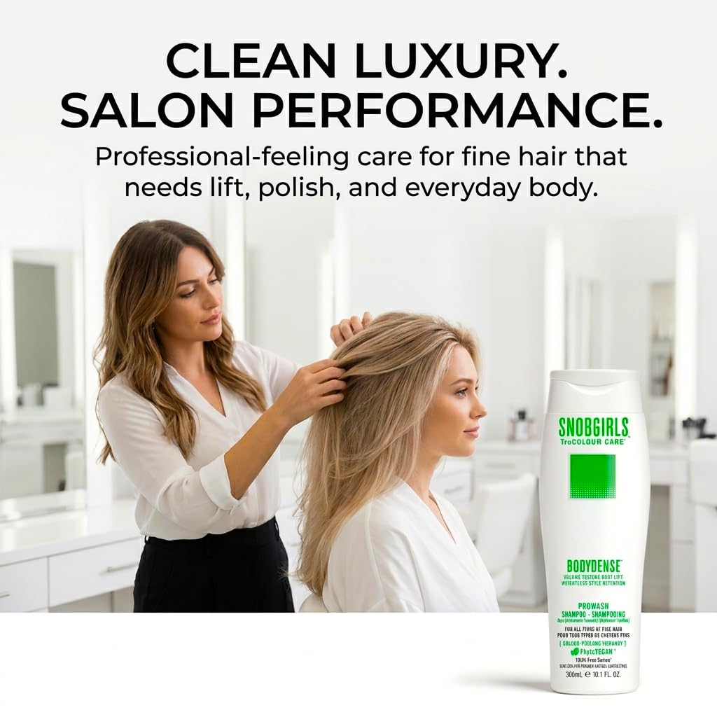 SNOBGIRLS BODYDENSE Plumping, Hydrating Volumizing Shampoo & Conditioner for Fine Hair Volume Texture Body Lift
