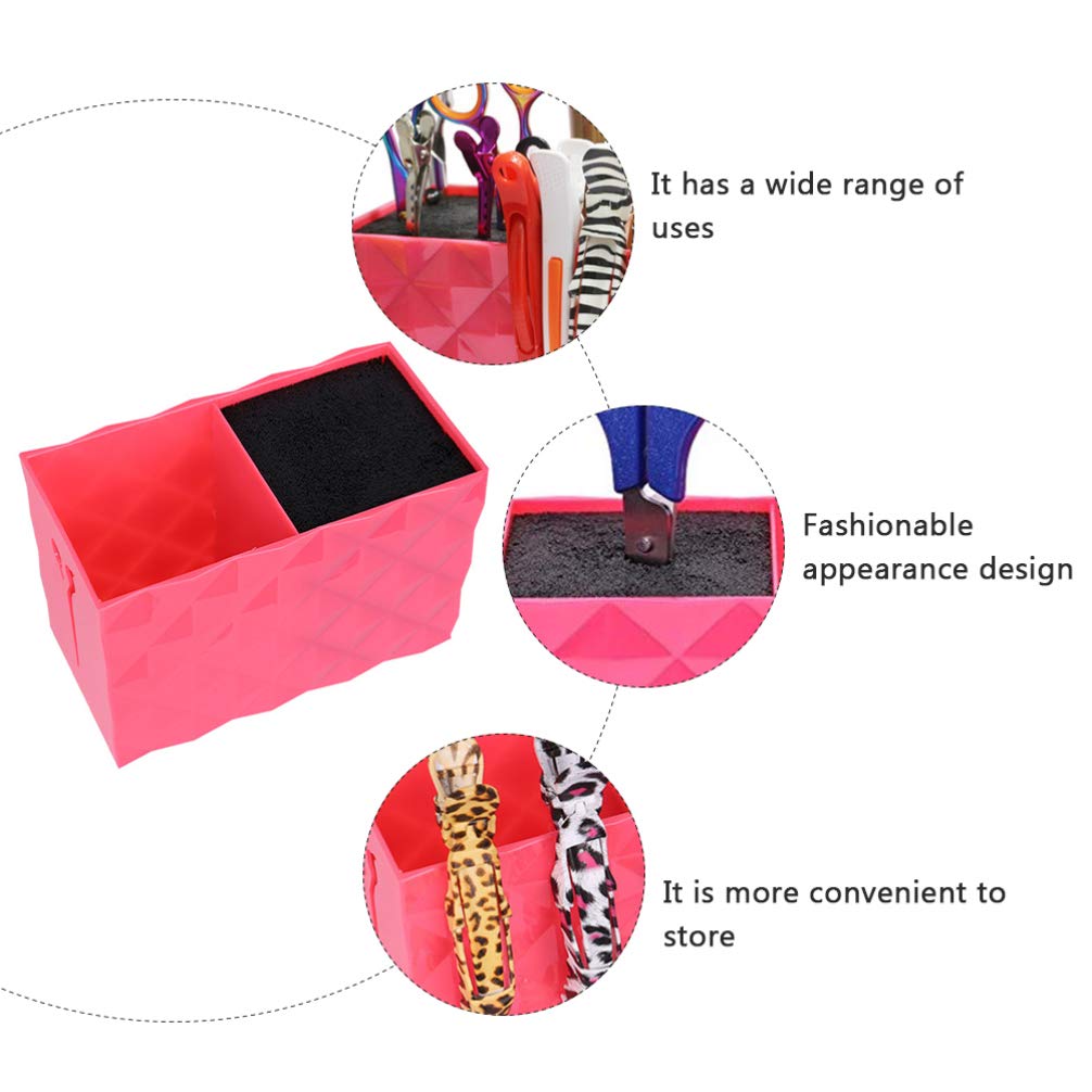 Uonlytech Hairdressing Scissor Holder Storage Box 6.14X3.14X4.33In Barber Haircut Tool Organizer for Salon and Home Use