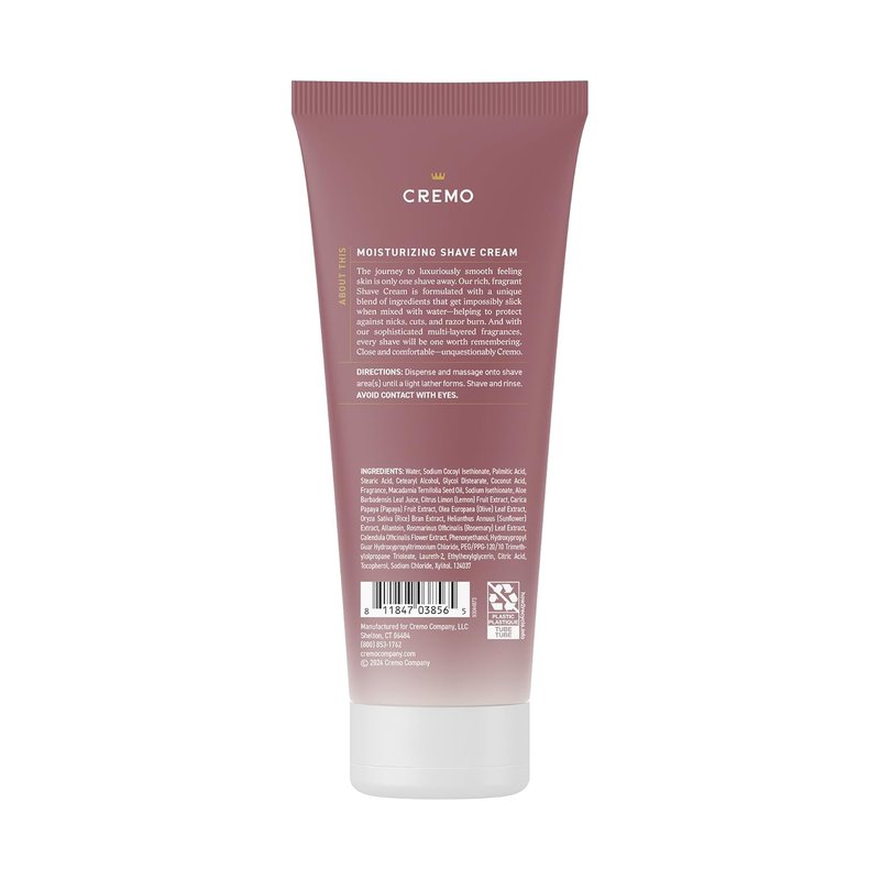 Cremo Women’s Shaving Cream - Moisturizing Vanilla Tonka for Sensitive Skin | 6 Fl Oz