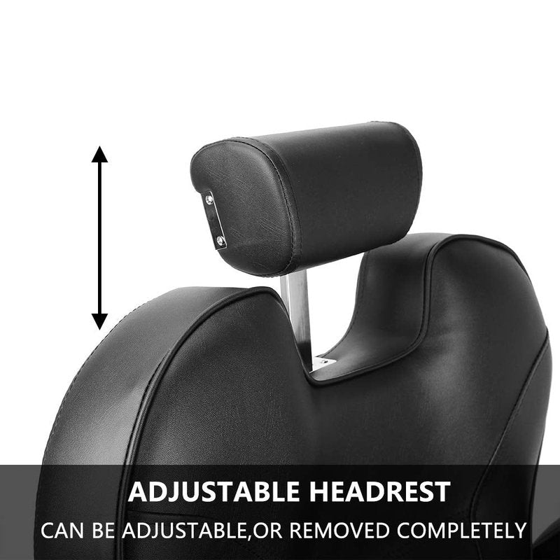OmySalon All Purpose Hydraulic Barber Chair Recline 360 Degree Swivel Height Adjustable Heavy Duty Hairdresser Chair Beauty Salon Spa Tattoo Styling Equipment