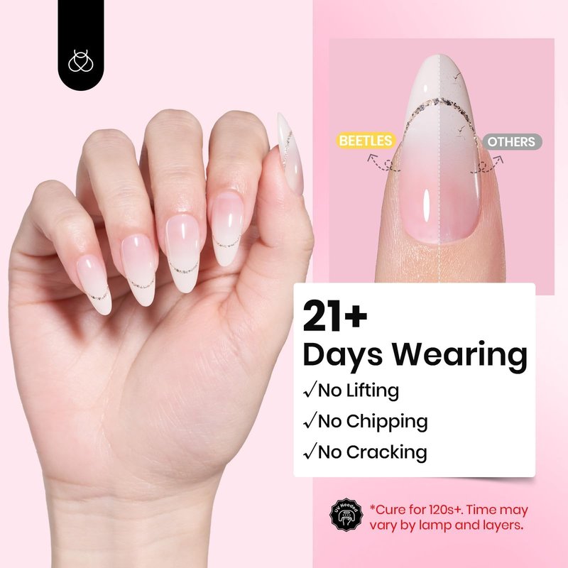 Beetles HEMA-Free Hard Gel-Dewy Breeze 1 oz 9 in 1 Nail Extension,Sculpting,Building Apex & Nail for Pros,Clear Builder Nails Gel,High Hardness, UV & LED Lamp Needed