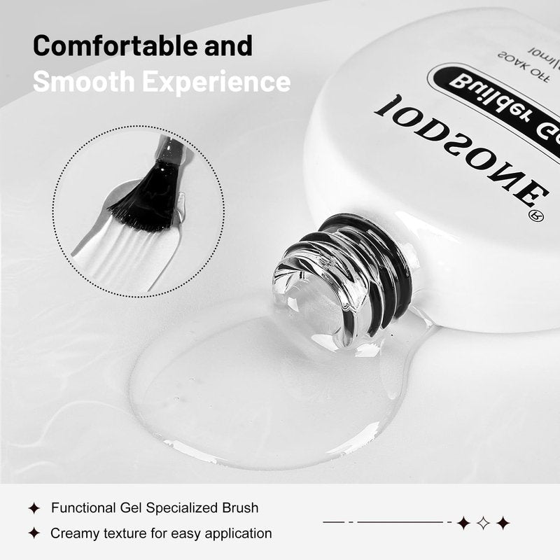 JODSONE 10ml Builder Gel for Nails - Clear Thickening Solution for Nail Extensions | Long-Lasting DIY Art