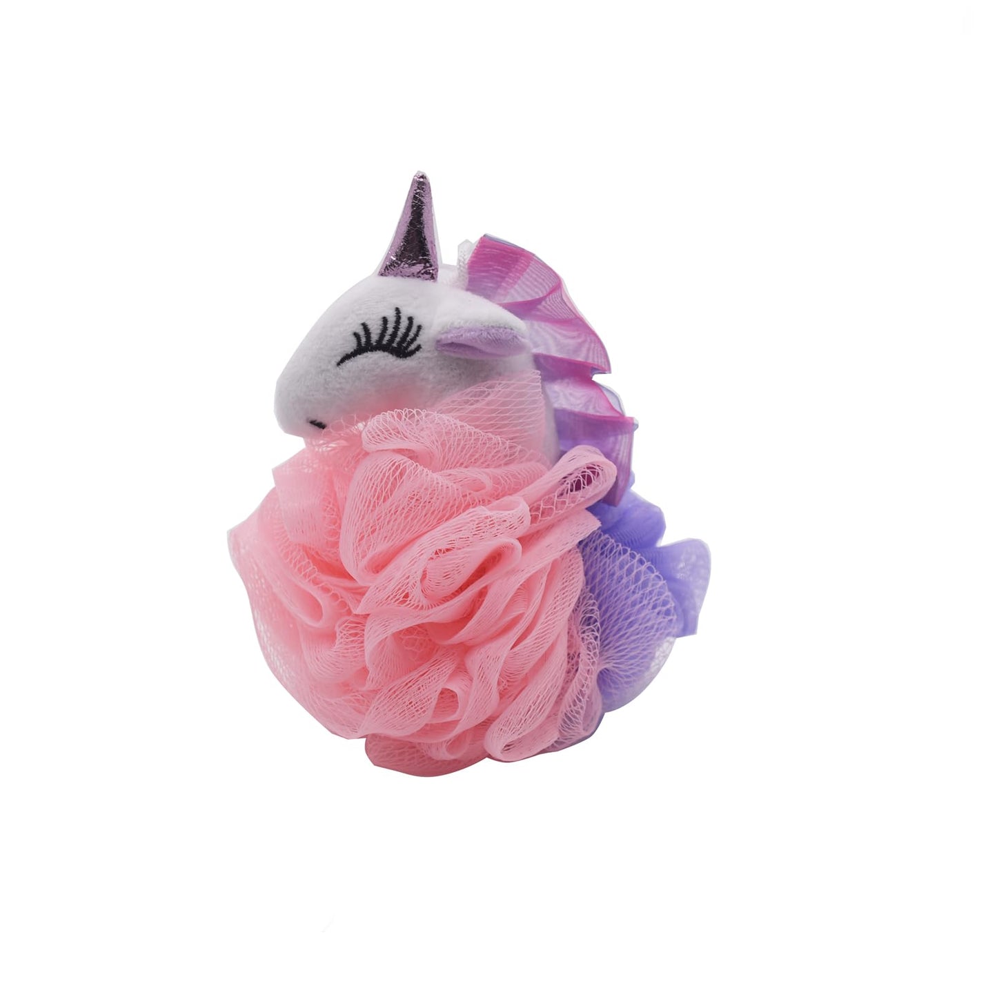 Cute Animal Bath Loofahs Sponge Pouf Mesh Body Scrubber Shower Exfoliating for Women Kids Girls Boys