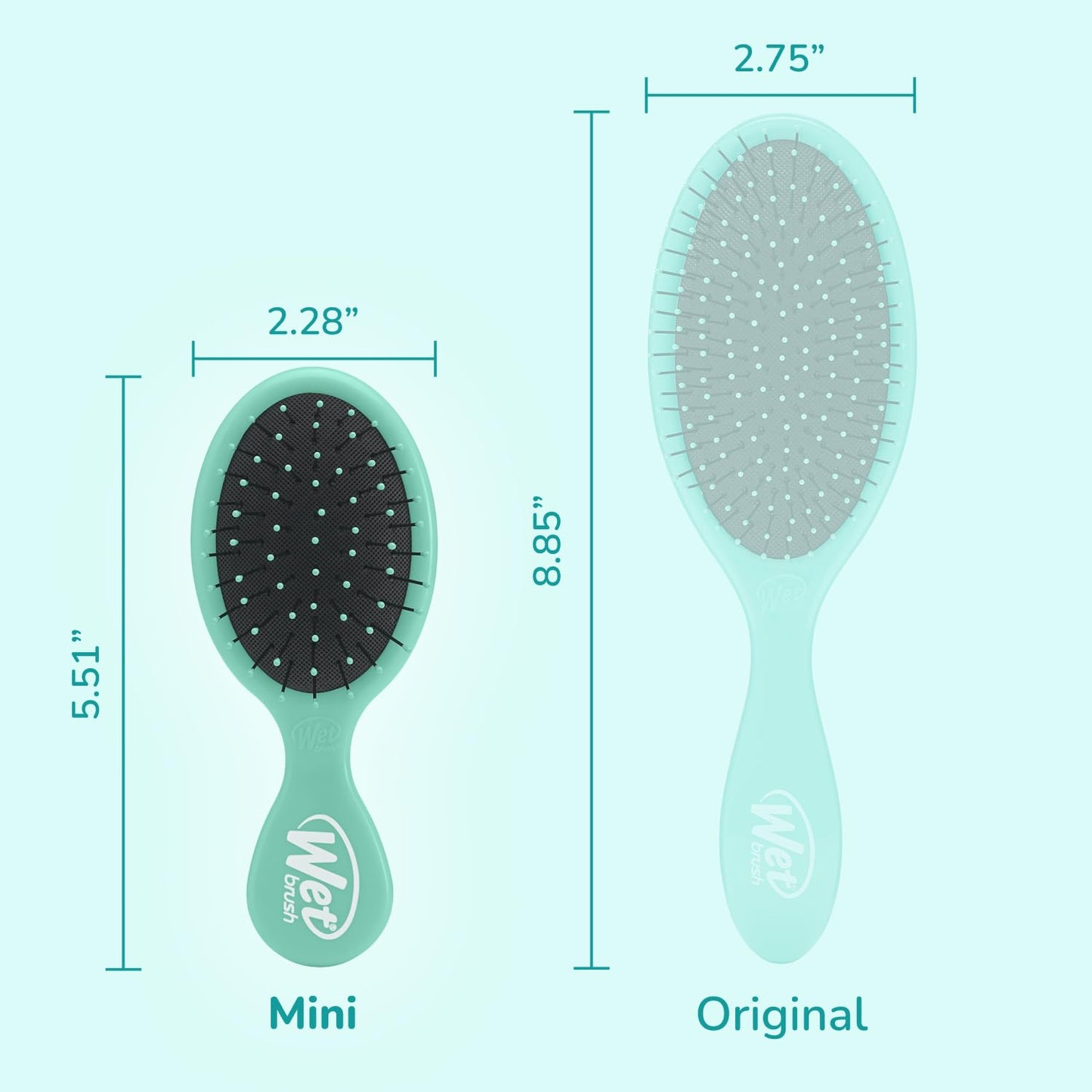 Wet Brush Squirt Detangling Brush - Mini Aqua Hairbrush with Ultra-Soft IntelliFlex Bristles for All Hair Types