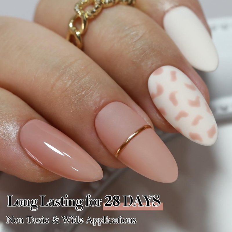 Nude Gel Polish - Double Rhythm 15ML Soak Off Nail Art for Women | Pure Sheer Finish (Nude-A1363)