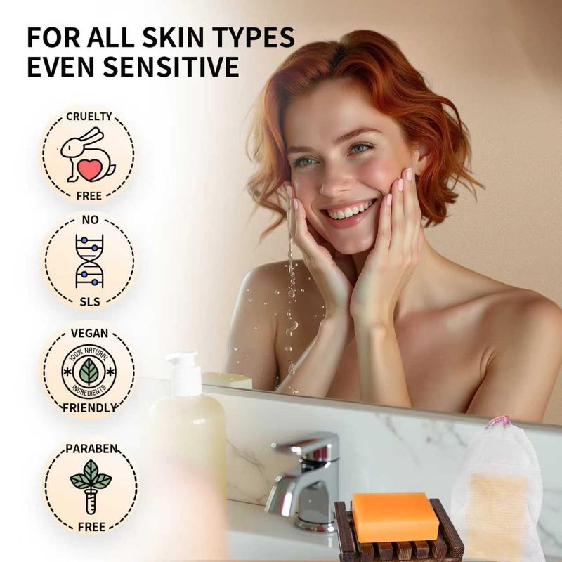 Kojic Acid Soap for Dark Spot Remover Bars with Turmeric, Vitamin C, Retinol, Collagen with Hyaluronic Acid, Vitamin E, Shea Butter, Castile Olive Oil - 3.52 OZ x 2 Bars with Bag