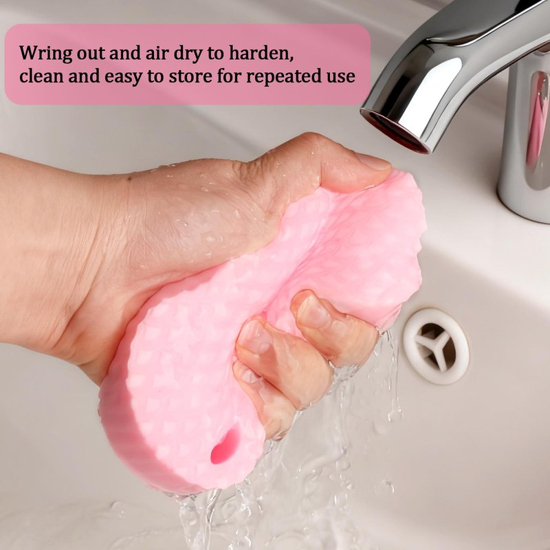 2Pcs Magic Exfoliating Bath Sponge, 3D Ultra-Soft Body Exfoliating Sponges, Deep Cleansing Dead Skin, Lanyard Bath Sponge for All Skin Types,Suitable for Both Men and Women (Pink+White)