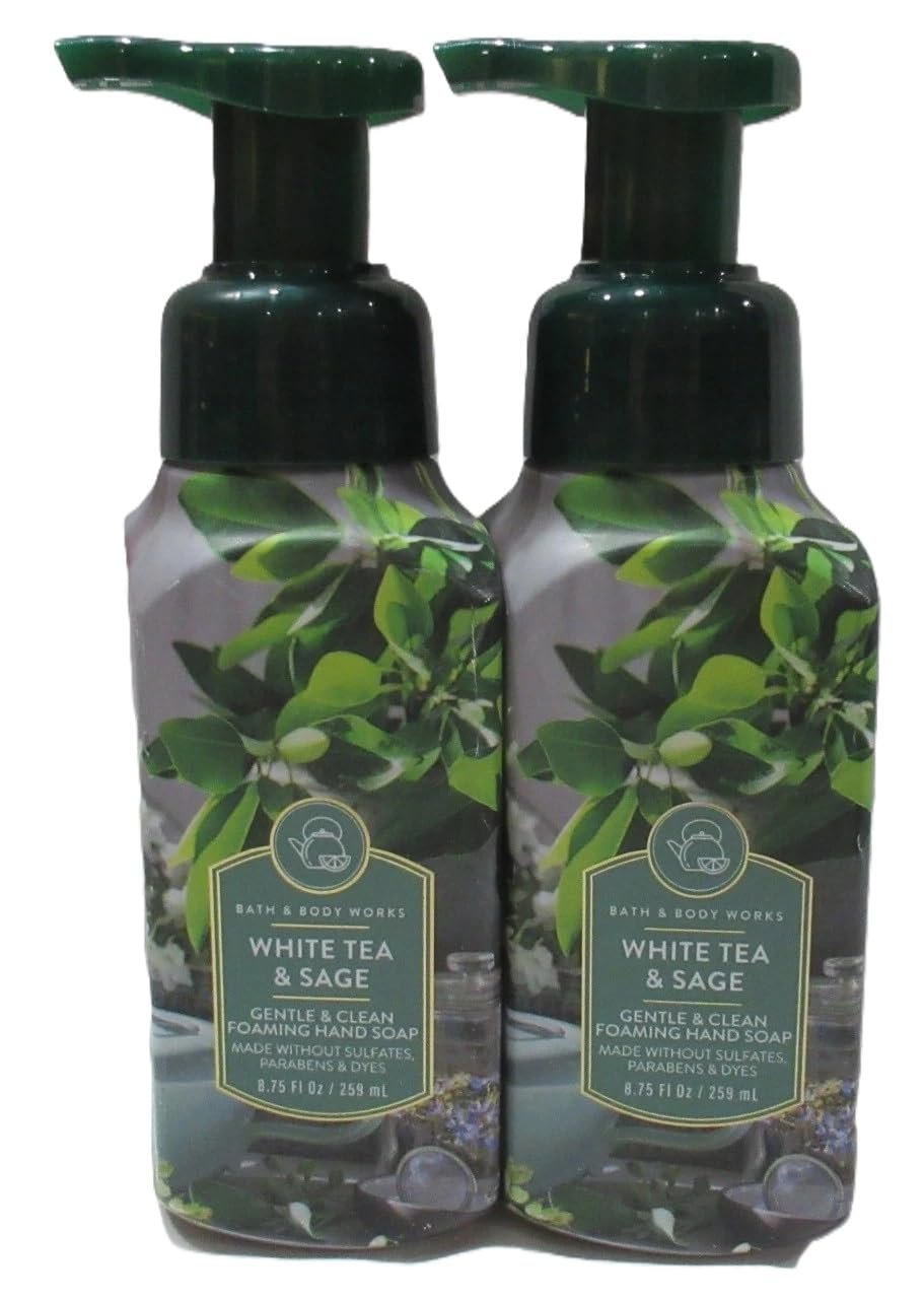 White Tea & Sage Gentle Foaming Hand Soap - 8.75 Ounce 2-Pack | Refreshing Scent