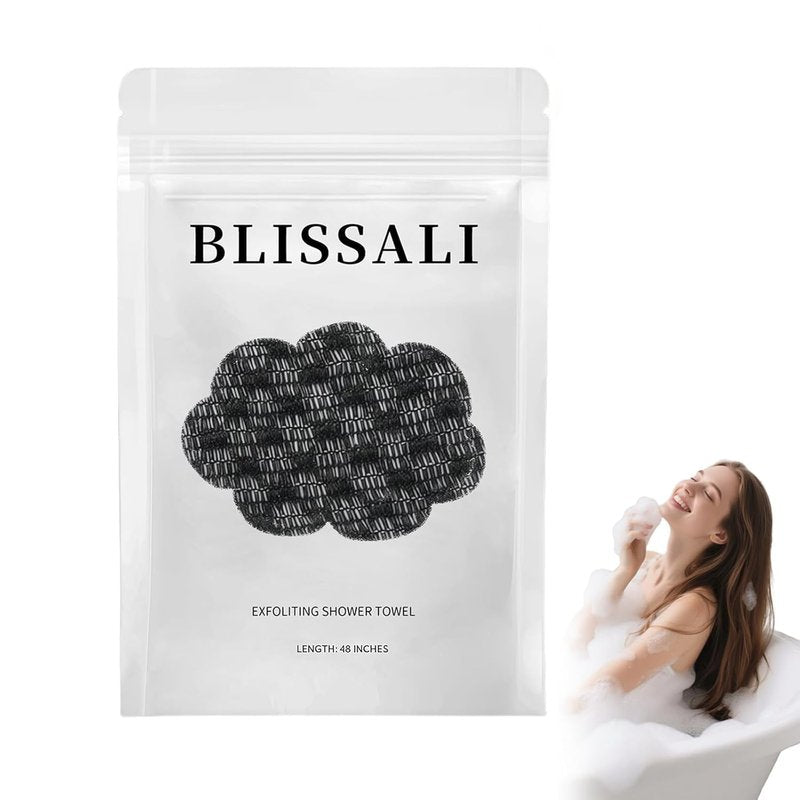 Blissal Exfoliating Shower Towel, Premium Microfiber Scrub Towel, Quick-Drying Durable & Gentle, 2-in-1 Exfoliatings Towels-Body Scrubber with 2 Sides for All Skin Types