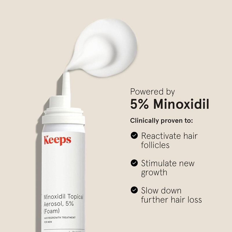 Minoxidil Foam 5% for Men - Extra Strength Hair Regrowth Treatment - Non-Greasy Scalp Aerosol | 3 Month Supply (3 x 2.11 Oz Bottles)