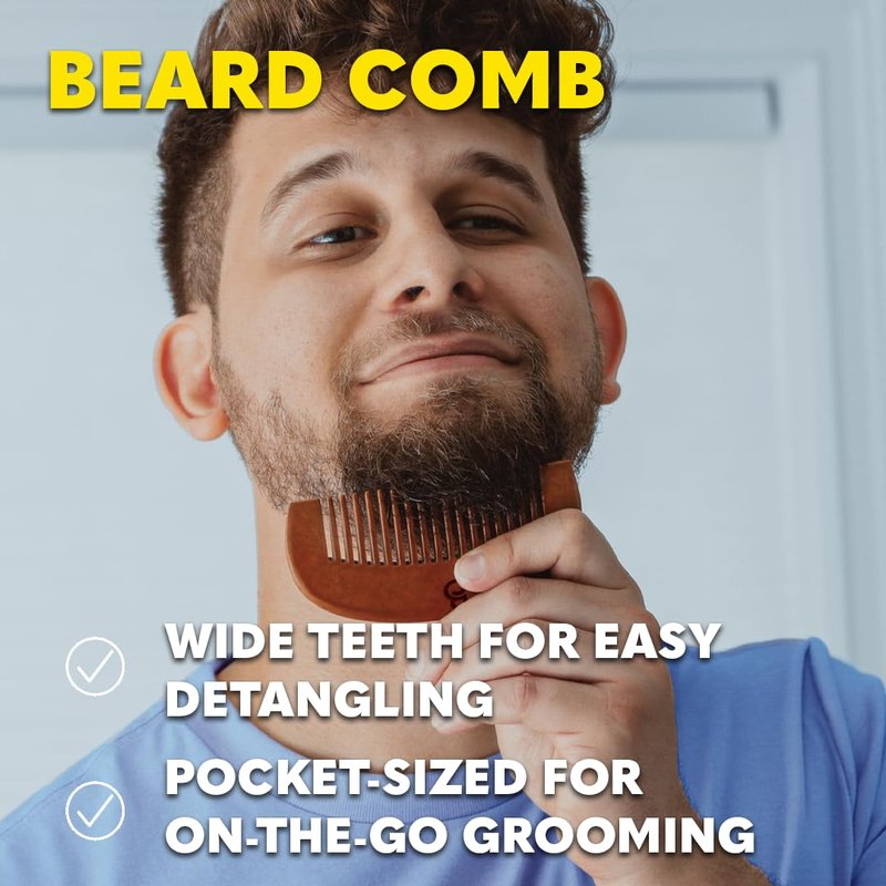 Beard Growth Kit - Derma Roller & Oil, Sandalwood Balm | Grooming Gift Set
