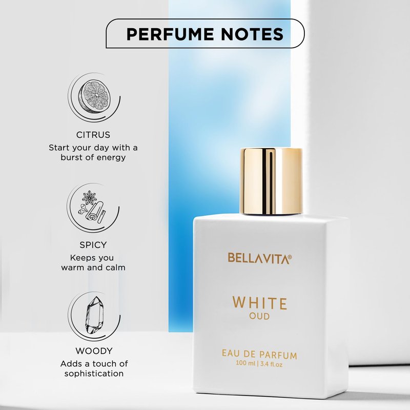 BellaVita Luxury Perfume Duo - Honey Oud & White Oud Eau de Parfum (3.4 fl. oz. Each) | Long-Lasting, Vegan & Cruelty-Free Fragrances