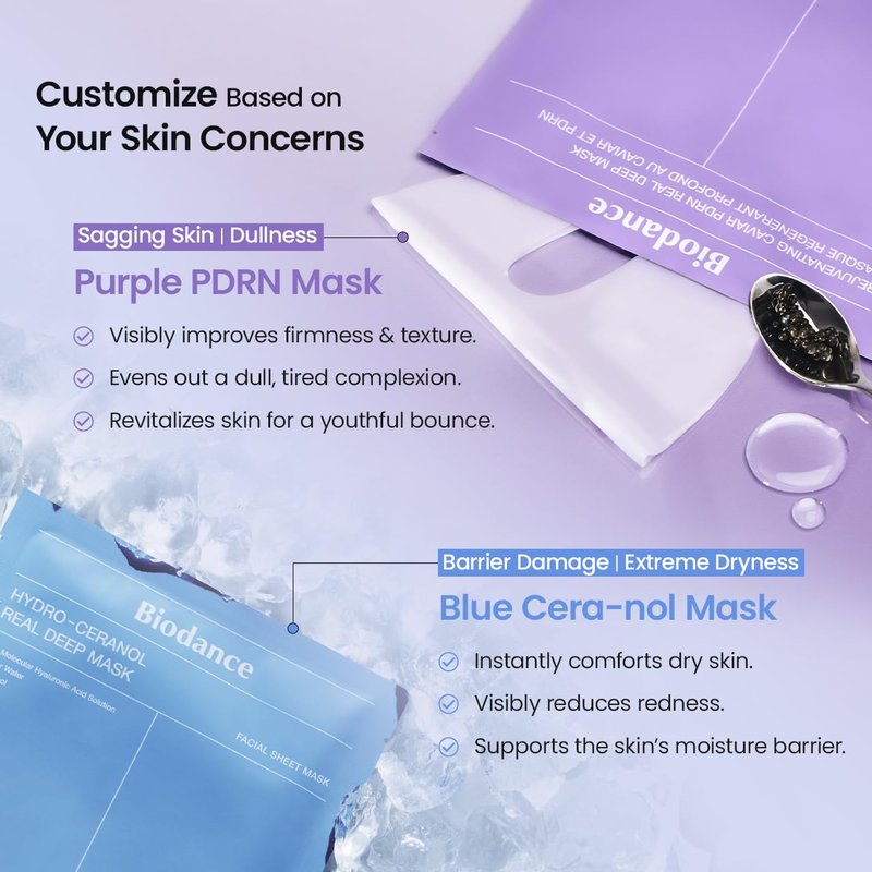 Caviar PDRN & Ceramide Panthenol Overnight Gel Mask - Hydrating Skin Care Set for Glass Skin | Korean Beauty