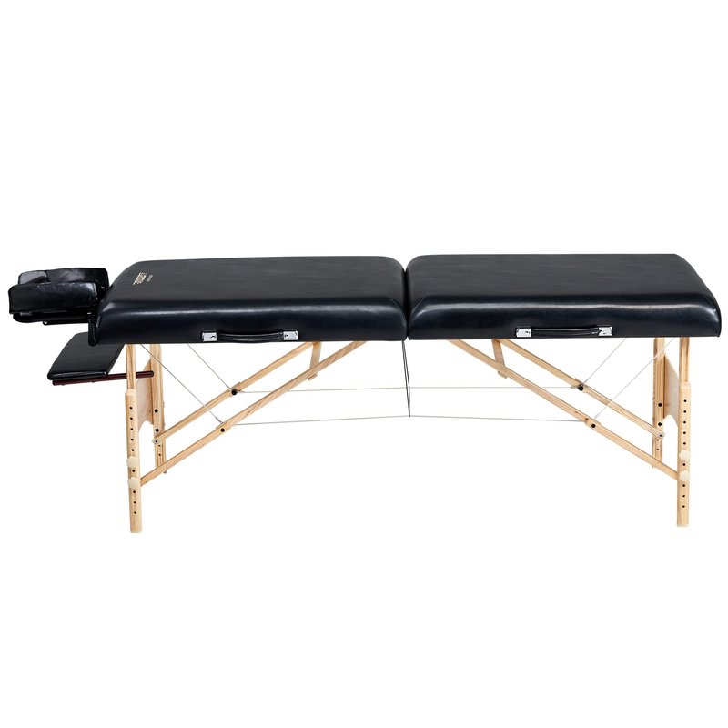 Master Massage Gibraltar Olympic LX Portable Massage Table Extra Wide for Larger Clients - Supports Weight Up to 800lbs - Tattoo Spa Salon Facial Beauty Bed, Lash Tables, 32" Width, Black