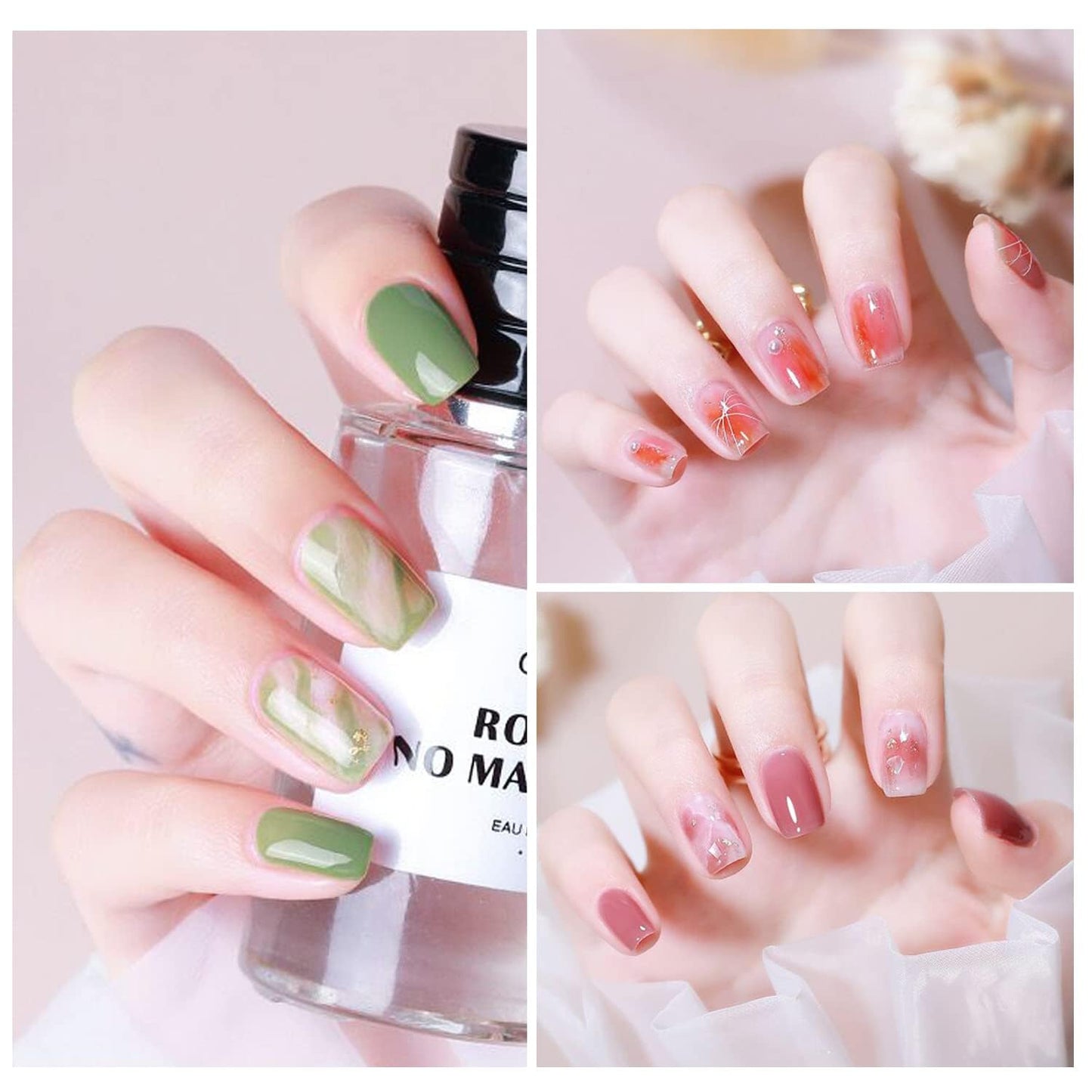 Vishine Blooming Gel 16ml UV LED Soak Off Nail Art Polish for Spreading Effect Marble Nail Polish Gel Paint Nail Designs for DIY Flower Watercolor Magic Manicure Salon Home DIY 0.54 Oz
