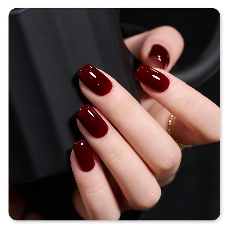 GAOY Dark Red Gel Nail Polish, 16ml Soak Off Gel Polish, UV Light Cure for Nail Art DIY Manicure at Home, 2387 Alluring Wine