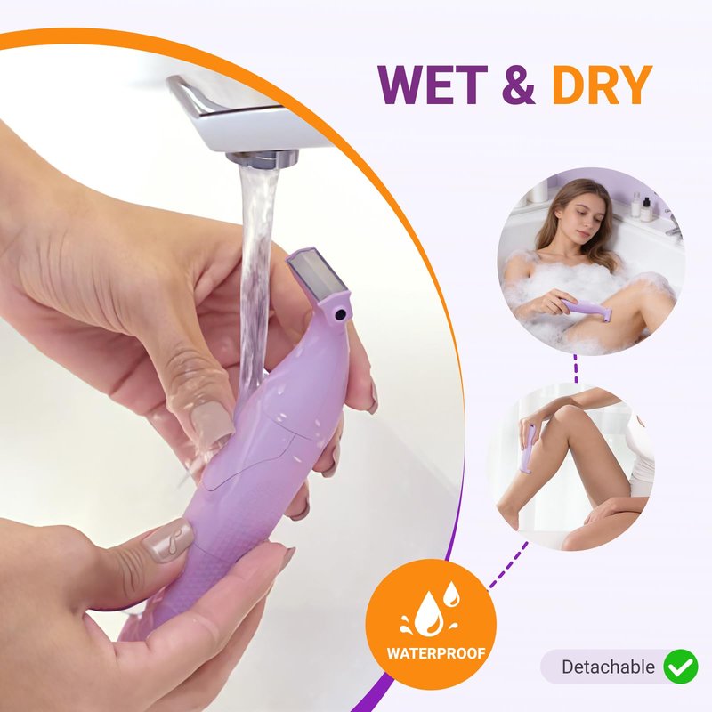 3-in-1 Bikini Trimmer for Women, Rechargeable Pubic Body Hair Trimmer Electric Shaver for Legs Body Hair, Bikini Shaver IPX6 Waterproof,USB Charge