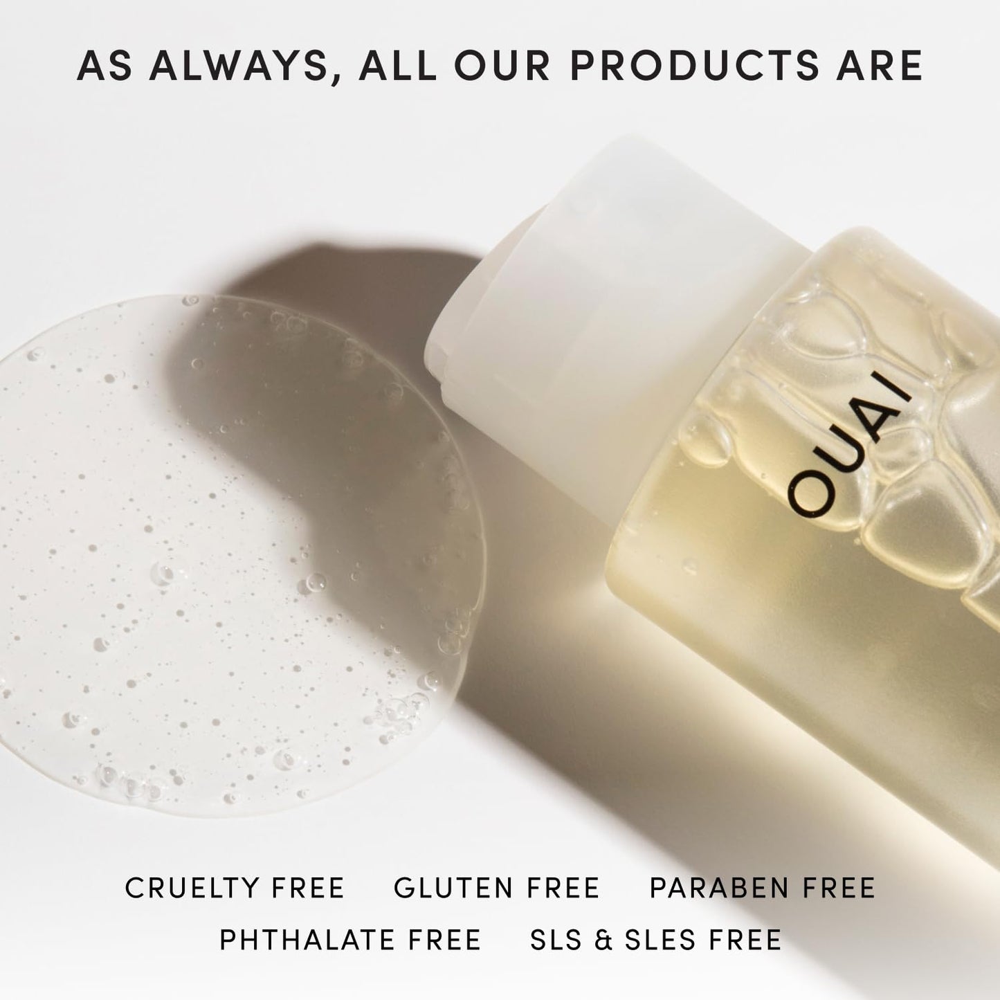 OUAI Fine Hair Shampoo - Biotin Thickening Shampoo for Flat, Thin Hair - Volumizing & Strengthening Keratin & Chia Seed Oil for Women & Men - Lightweight, Color-Safe, Sulfate Free, Refill 32 Oz