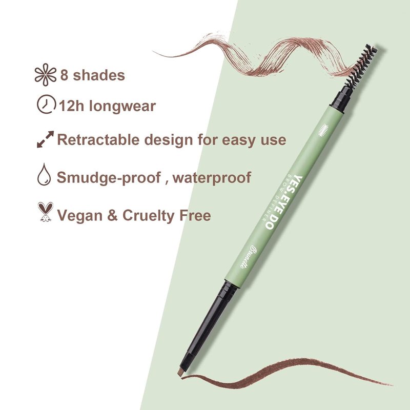 Blonde Eyebrow Pencil, Long Lasting Blonde Eyebrow Pencil for Women, Waterproof Brow Pencil with Brush, Ultra Fine Brow Definer for Natural Look, YES.EYE DO