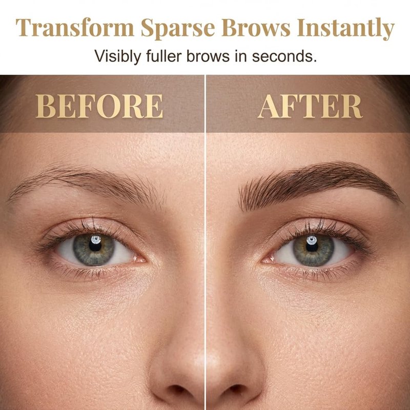 2Pcs Waterproof 4-Tip Microblading Eyebrow Pen for Busy Women & Makeup Lovers, Say Goodbye to Sparse Brows, Natural Hair-Like Strokes All Day, Smudge-Proof & Long-Lasting (Dark Brown)