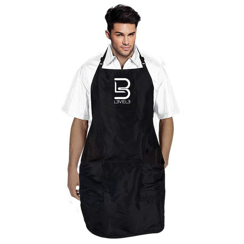 Level 3 Black Hair Stylist Apron - Universal Fit for Men & Women | Durable & Stylish Design