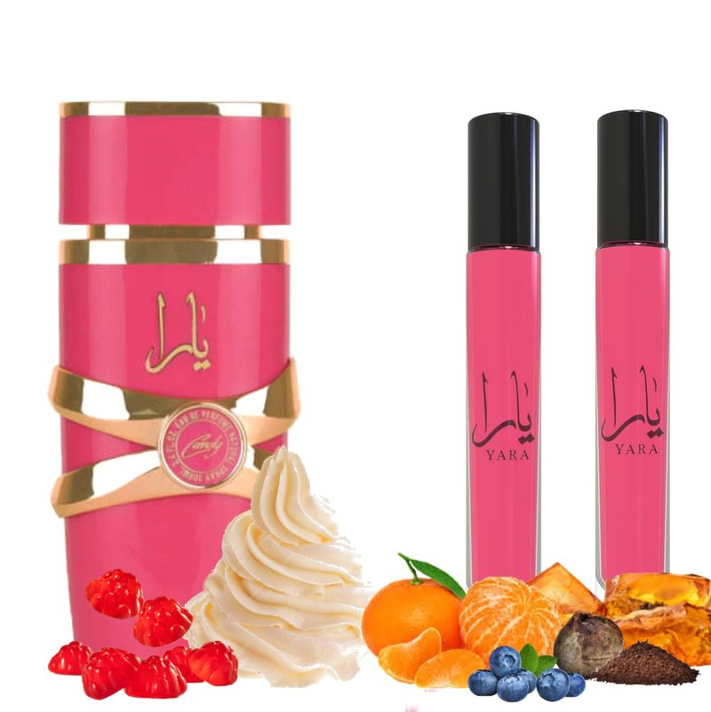 Equivalence Yaras Candy Perfume for Women - Long Lasting Fruity Floral Fragrance | 2 x 10ml Bottles
