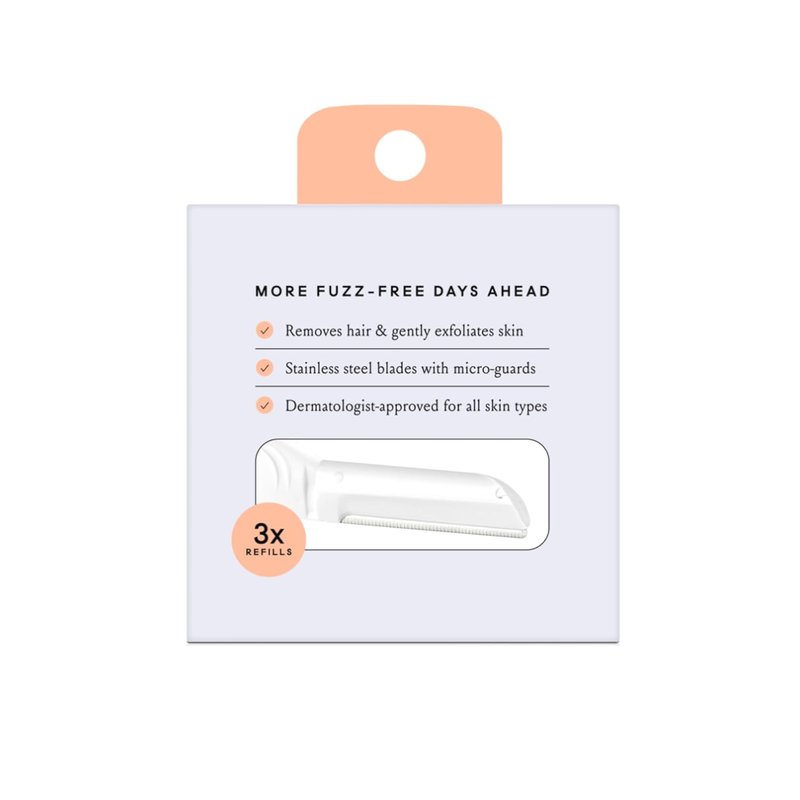 Billie Dermaplane Refill Blades - Stainless Steel with Safety Micro-Guards - Gently Exfoliates Skin | 3 Count