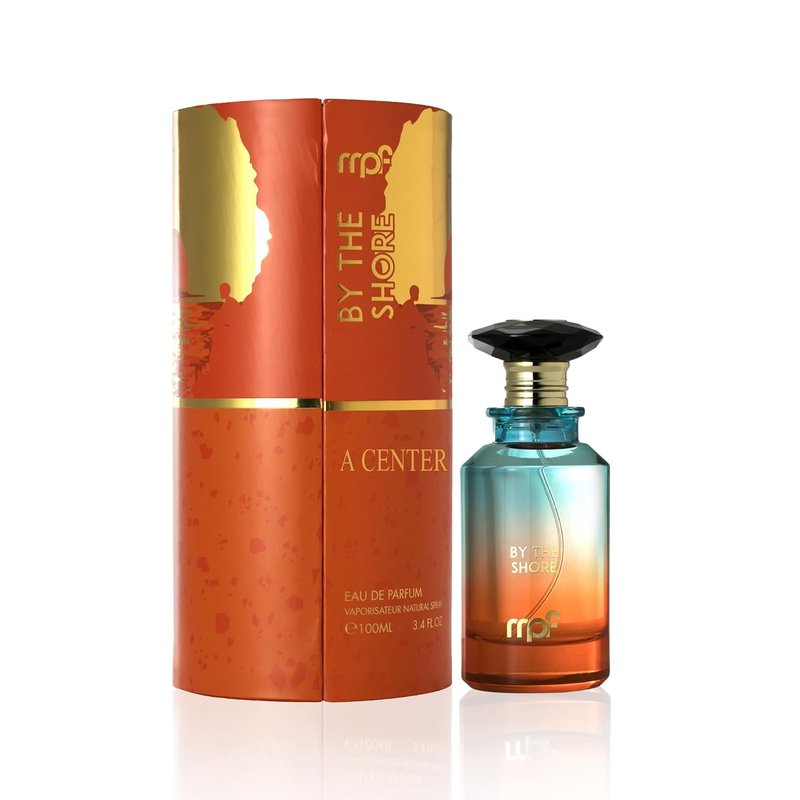 A CENTER By The Shore Unisex Coastal Cologne Eau de Parfum 100ml Fresh Citrus & Apricot Perfume Long Lasting Orange Mint Fragrance Ocean Inspired Scent Gift for Men & Women