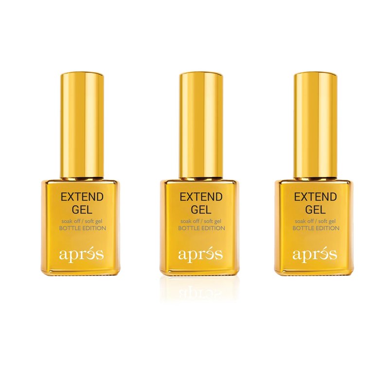 Apres Nail Extend Gel Gold Bottle | 15mL | Premium Quality | Soft Gel, Gel-X Tips Adhesive, Easy Application, Easy Removal, Soak Off, Applicator Included