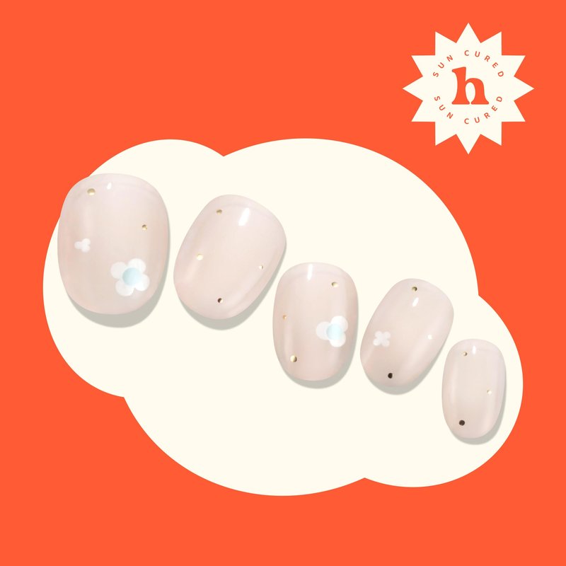 Heyhae Semi Cured Gel Nail Strips | No LED Lamp Needed | Pink, Solid | Easy Apply & Remove, Salon Quality | Includes 28 Strips, 1 Prep Pads, Nail File & Wooden Stick - Hey, Freshly Picked