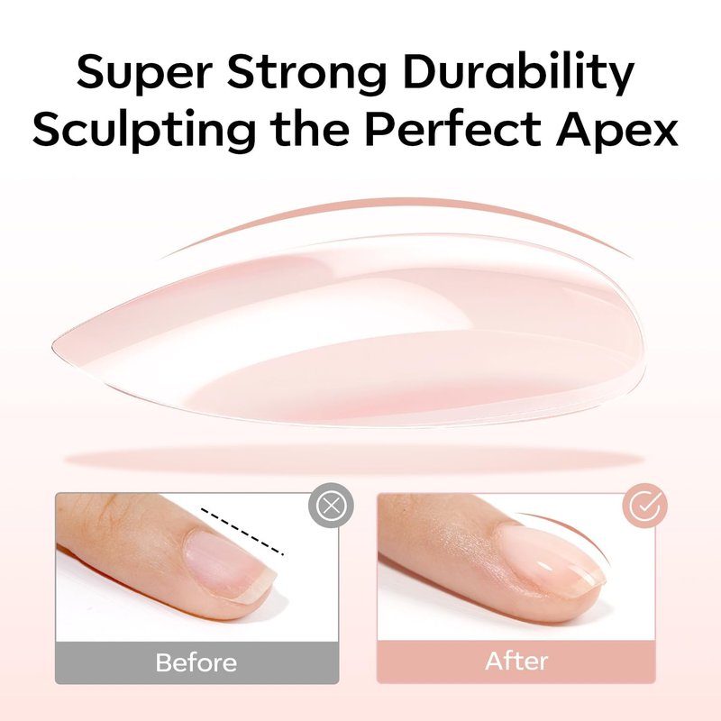 modelones Builder Rubber Gel Base Coat for Nails, Neutral Warm Nude Rubber Base Gel Nail Polish for Strengthen Apex Building Extension Protect Weak Nails Long Last U V Manicure Gift for Women
