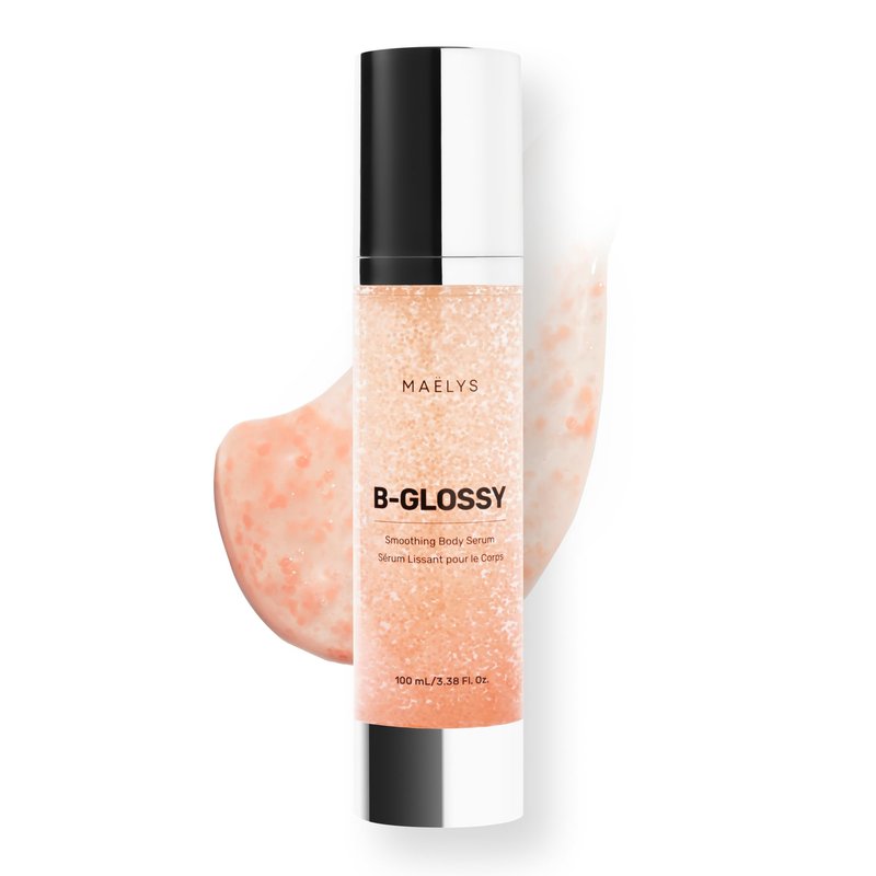 MAËLYS B-GLOSSY Hyaluronic Acid Body Serum - Firming & Hydrating Body Serum for Crepey Skin - Peptides + Meadowfoam - Helps Smooth Look of Wrinkles & Aging Skin - Lightweight Firming Serum (3.4 Fl Oz)
