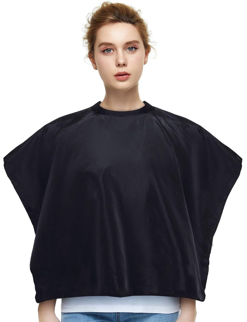 izzycka Makeup Cape, Hair Coloring Dye Cape Nylon Waterproof Beauty Salon Short Smock for Clients,Professinal Styling Hairdressing Shampoo Capes With Adjustable Snap Closure. Haircut Apron