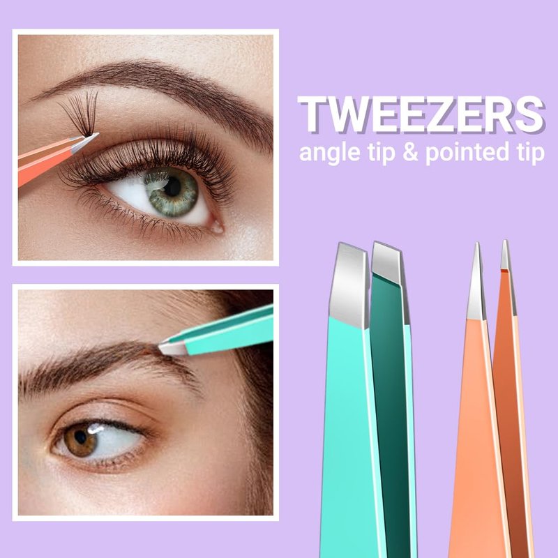 Blackhead Remover Tool Kit - 9 Pcs Pimple Popper Set with Ingrown Hair Tweezers & Pore Extractor | Perfect for Acne Treatment