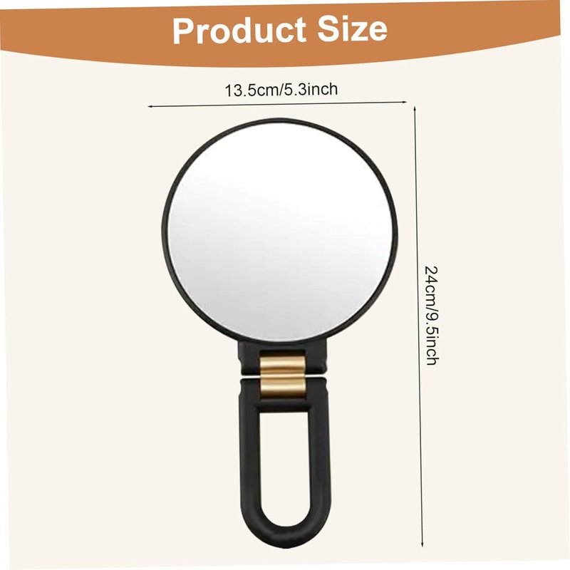 Skiennix Handheld Mirror - 40x Magnifying Double-Sided Design | Portable Travel Makeup Mirror