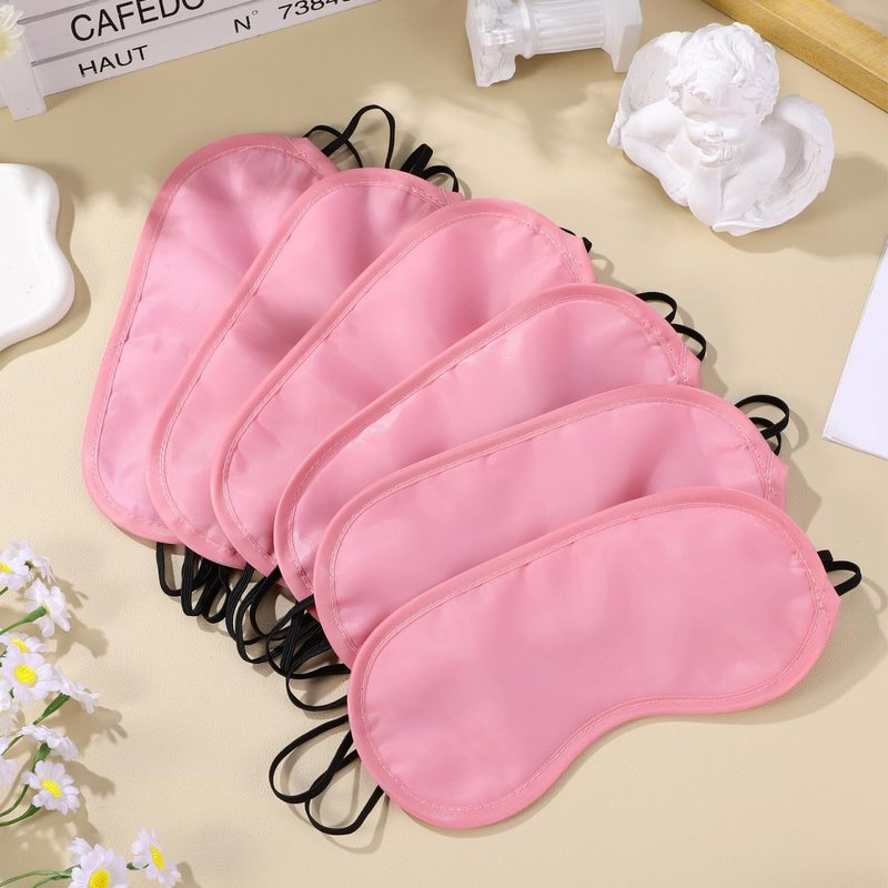 GLEAVI Pink Eye Masks Bulk :16Pcs Night Eye Mask Disposable Blindfolds Eye Cover Comfortable Sleep Masks for Travel Use Eye Blindfold Sleep Masks for Women