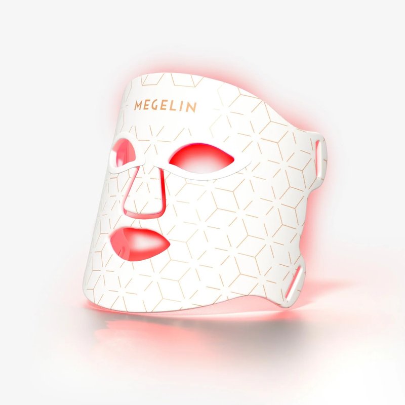 LED Light Therapy Facial Mask - 7 Color Skin Rejuvenation for Wrinkle Reduction | Infrared Treatment (White)