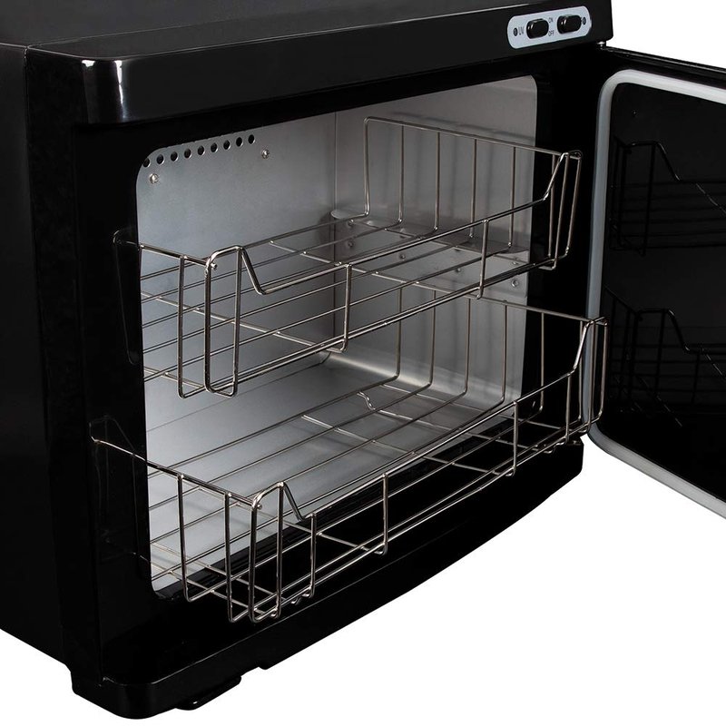 ForPro Professional Collection Premium Hot Towel Warmer, 23L Extra Large Capacity, Two Stainless Steel Racks, Black