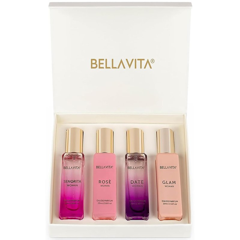 Luxury Women's Perfume Gift Set - Rose, Senorita, Date & Glam | 80ml | Long-Lasting Floral Fragrance