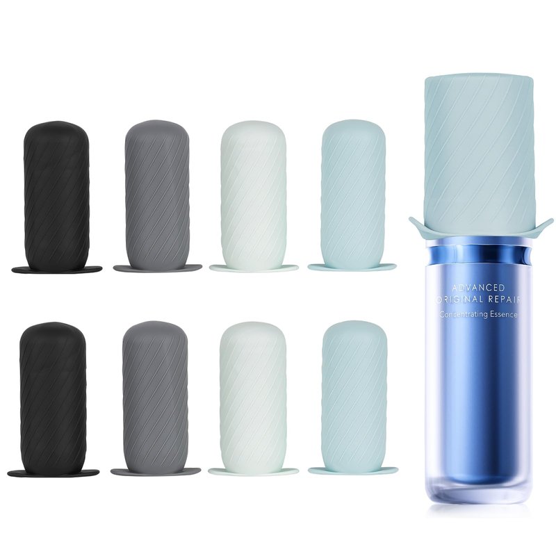 Mrsdry Bottle Covers for Travel, Leak Proofing, Travel Size Container Silicone toiletry sleeves, Leak Locks Travel Accessories for Shampoo Wash Body Bottles and other beauty and personal care(8pcs)
