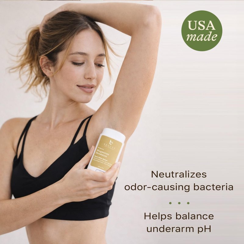 Natural Deodorant for Women - Aluminum & Baking Soda Free, USA Made with 55% Organic Ingredients for Long-Lasting Odor Protection, Kid & Sensitive Skin Safe Magnesium Deodorant