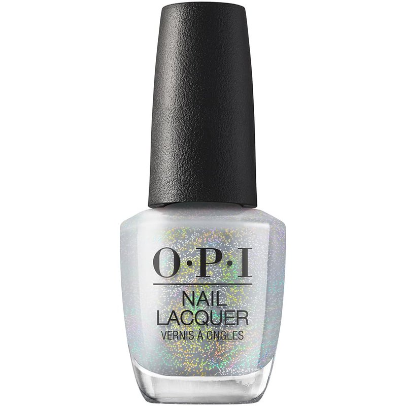 OPI Nail Lacquer I Cancer-tainly Shine | Opaque Bright Silver Holographic Chip Resistant Nail Polish | Big Zodiac Energy Collection
