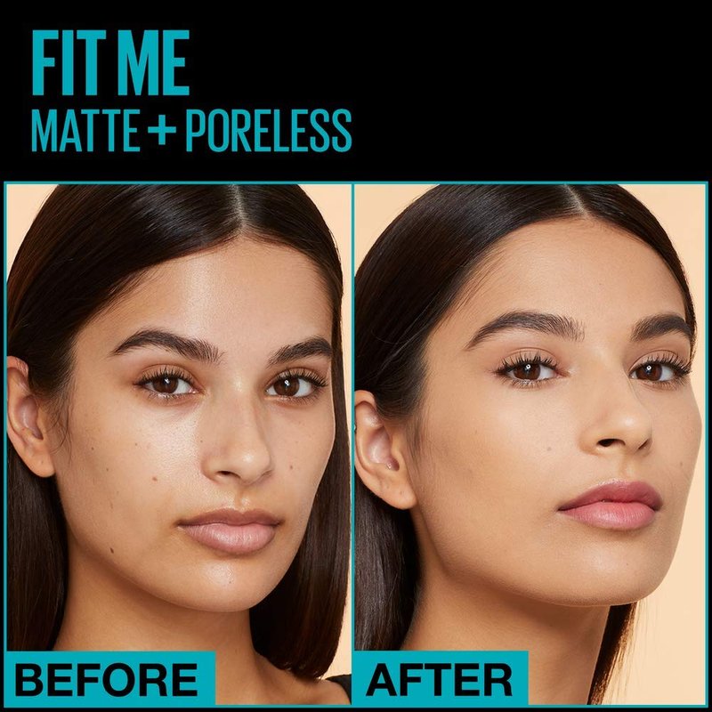 Maybelline New York Fit Me Matte + Poreless Liquid Foundation - 230 Natural Buff, 1.3 Ounce Pouch